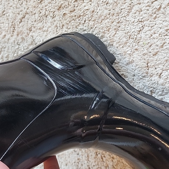 Hunter Tall Black Gloss Adjustable Boots 8 - Picture 13 of 16